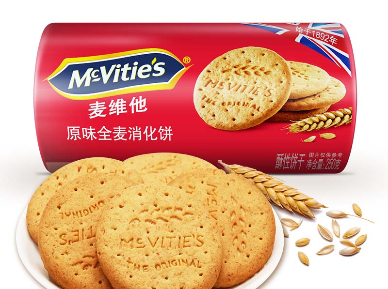 英国进口麦维他原味全麦粗粮酥性消化饼